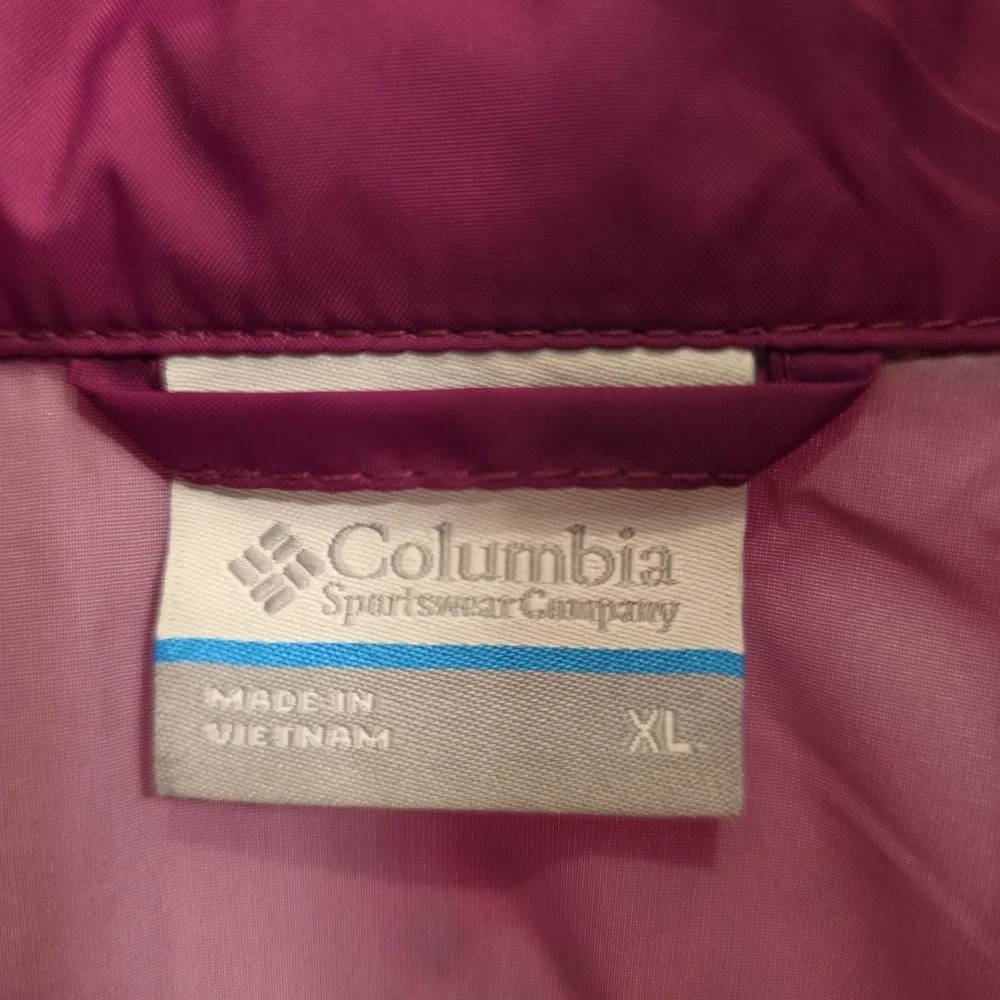 EXCELLENT Columbia Purple Rain Coat Jacket Waterproof With Hood Size XL